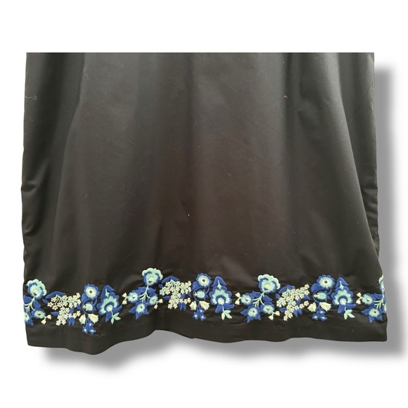 TALBOTS EMBROIDERED PLEAT-NECK SHIFT DRESS Sz16 - Picture 5 of 6